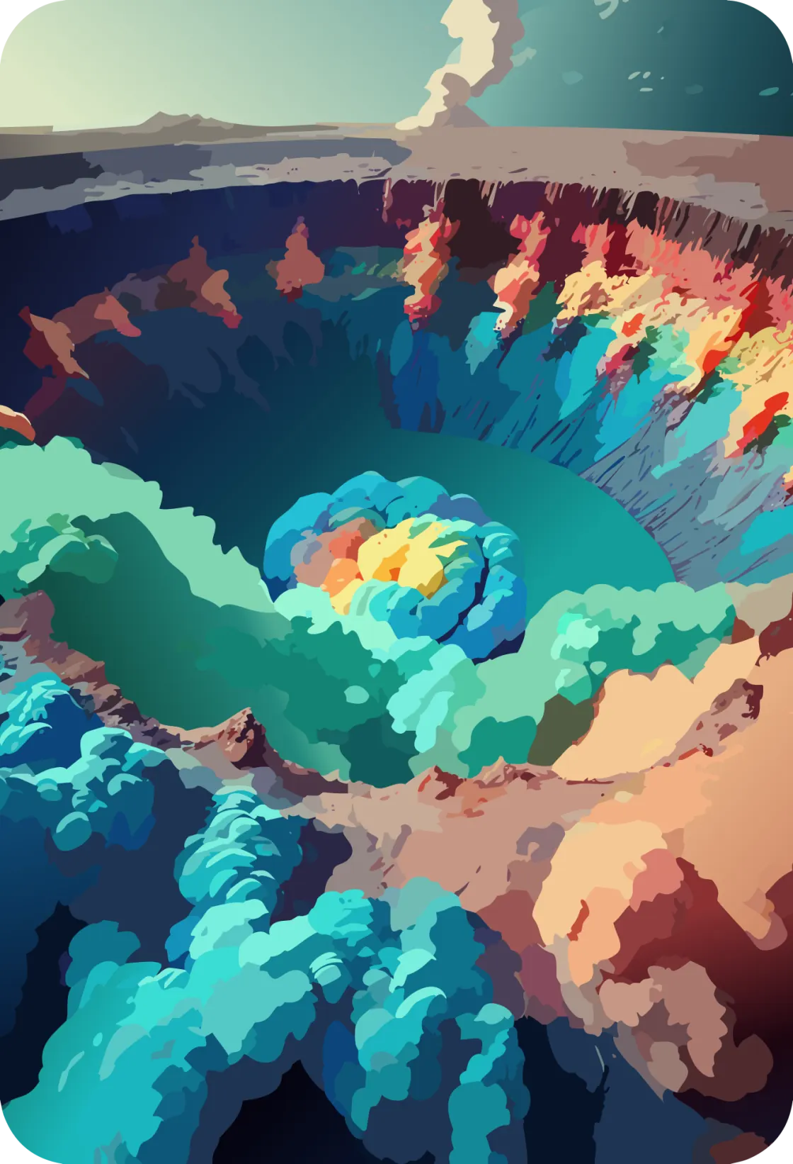 GAS-FILLED CRATER: THE CHROMATIC CHASM